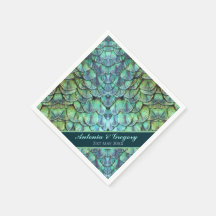 Pantalones de pavo real personalizados Napkin de p