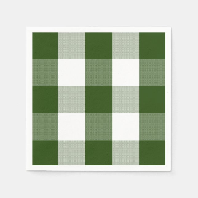 Servilleta De Papel Pantalones de protección de búfalo blanco verde (Anverso)