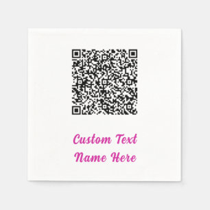 Servilleta De Papel Pantalones de texto Personalizado y código QR pers