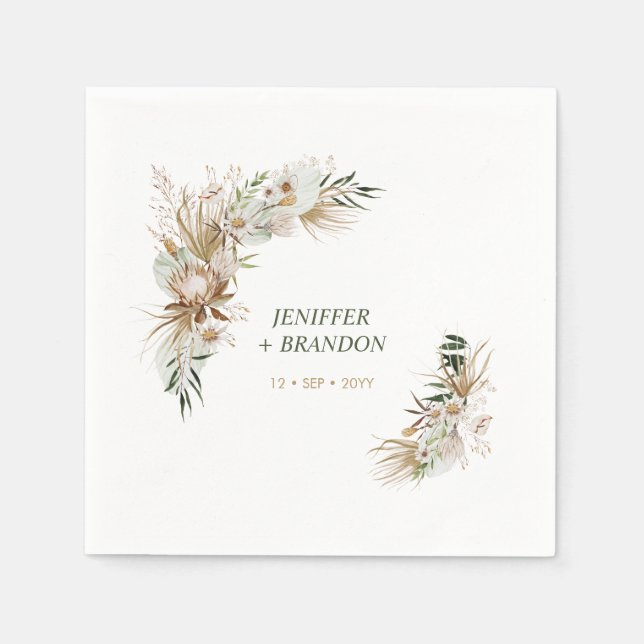 Servilleta De Papel Pantalones decorativos Bohemios Boda (Anverso)