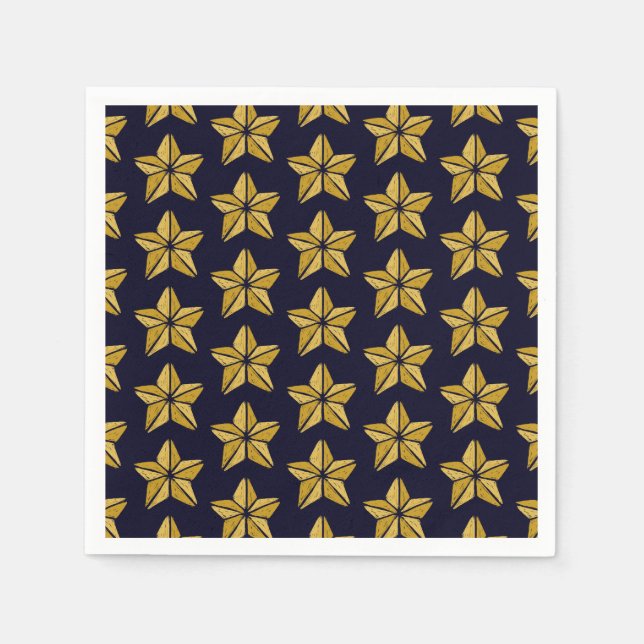 Servilleta De Papel Pantalones del patrón de estrella de los Navidades (Anverso)