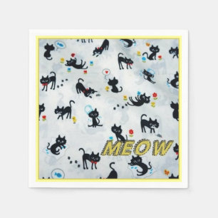 Servilleta De Papel Pantalones del patrón Gatos Meow Kitten