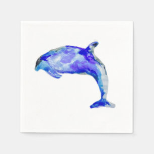 Servilleta De Papel Pantalones delfines azules