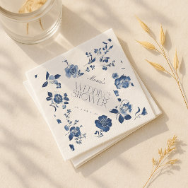 Servilleta De Papel Pantalones Delft Blue Bridal Shower | Toile Floral