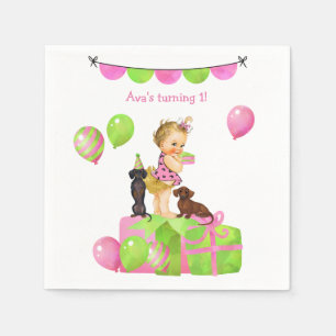 Servilleta De Papel Pantalones escurridas Niña Bebé Dachshund Napkins