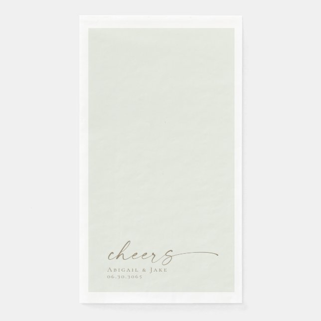 Servilleta De Papel Pantalones invitados Boda de sabio ligero personal (Anverso)