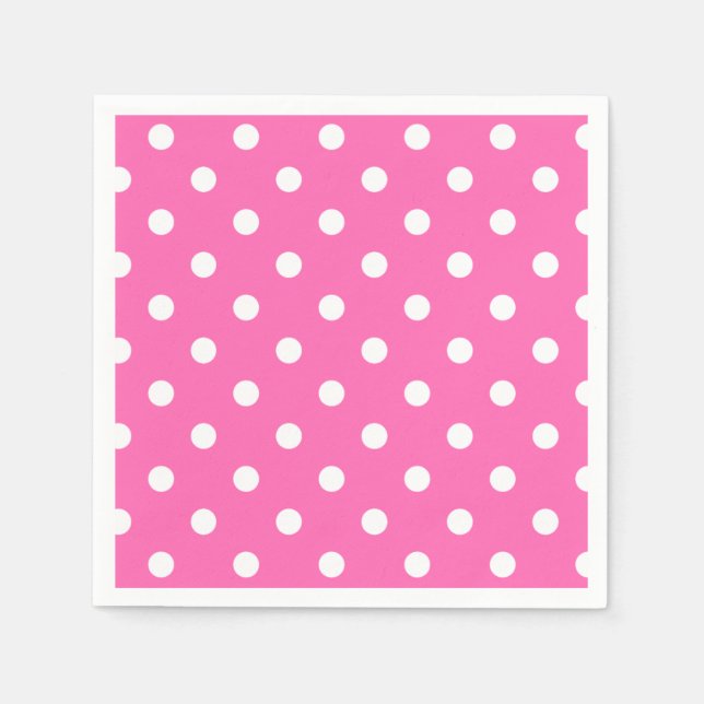 Servilleta De Papel Pantalones rosados calientes de gran punto (Anverso)