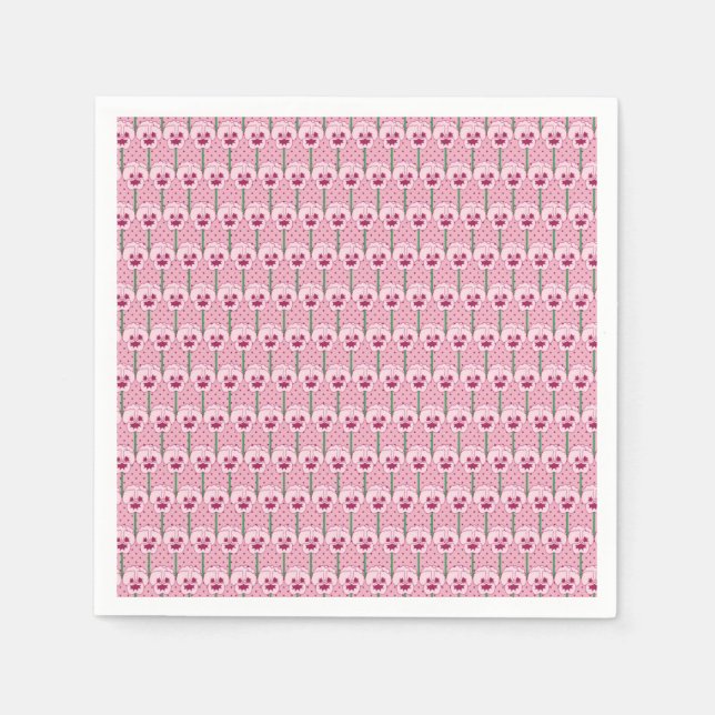 Servilleta De Papel Pantalones rosados de concha - patrón de fondo de  (Anverso)