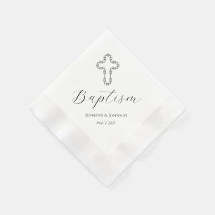 Servilleta De Papel Pañuelo de papel bautizo cruz