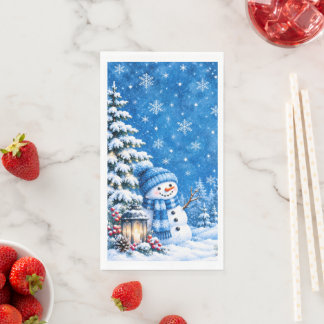 Servilleta De Papel Pañuelo de papel de hombre de nieve de invierno az