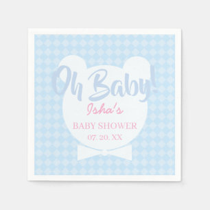 Servilleta De Papel Pañuelo de papel para baby shower de Oso con corba