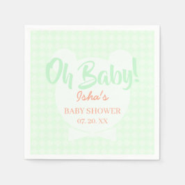 Servilleta De Papel Pañuelo de papel para baby shower de Oso con corba