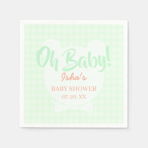 Servilleta De Papel Pañuelo de papel para baby shower de Oso con corba