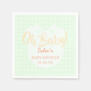 Servilleta De Papel Pañuelo de papel para baby shower Oso con cinta ve