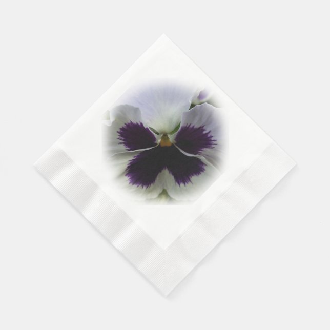 Servilleta De Papel Pañuelo morado y blanco (Esquina)