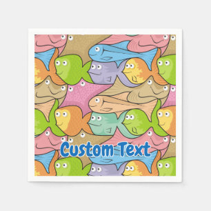 Servilleta De Papel Pañuelos de papel de peces de dibujos animados
