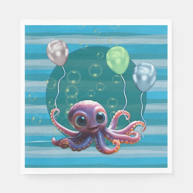 Servilleta De Papel Pañuelos de papel de pulpo bebé (Anverso)
