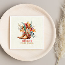 Pañuelos de papel para cumpleaños de primera rodeo