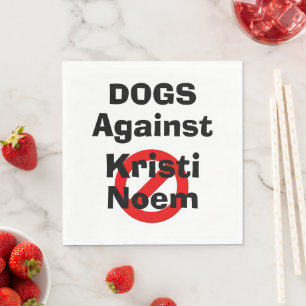 Servilleta De Papel Pañuelos de papel Perros Contra Kristi Noem