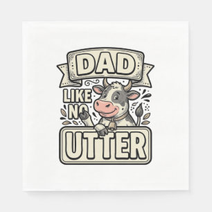 Servilleta De Papel Papá Como No Otra Vaca Divertida Diseño Vector Vin