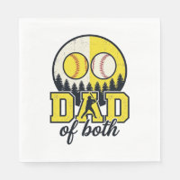 Papá de béisbol y sóftbol de ambos diseño vectoria