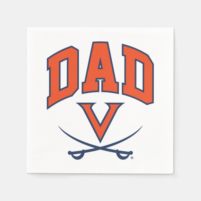 Servilleta De Papel Papá de los Virginia Cavaliers (Anverso)
