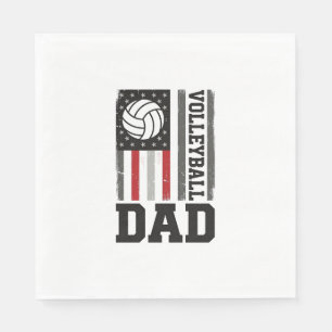 Servilleta De Papel Papá de voleibol bandera americana grabado vintage