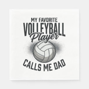Servilleta De Papel Papá de voleibol mi jugador favorito me llama papá