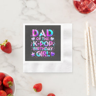 Servilleta De Papel Papá del cumpleaños de K-Pop música coreana