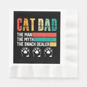 Servilleta De Papel Papá gato del Día del Padre