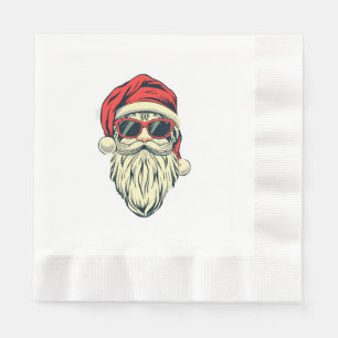 Servilleta De Papel Papá Noel con gafas