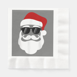 Servilleta De Papel Papá Noel con gafas de sol Diseño divertido de Nav