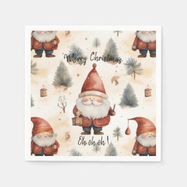 Servilleta De Papel Papá Noel de acuarela en Navidad 2 - 
