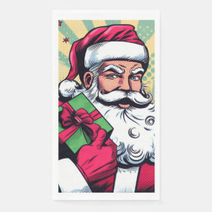 Servilleta De Papel Papá Noel de cómic/Navidad 