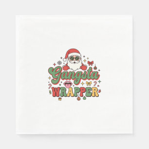 Servilleta De Papel Papá Noel de Envoltura Gánster Navidad