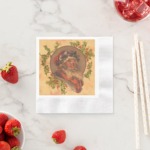 Servilleta De Papel Papá Noel Leyendecker Antiguo Victoriano