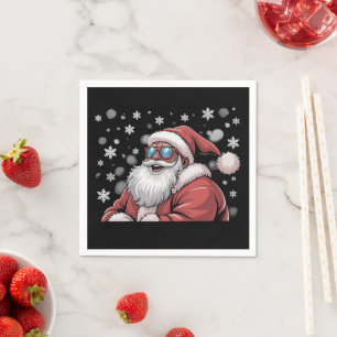 Servilleta De Papel Papá Noel negro africano americano Navidad Xmas 