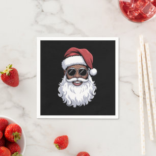 Servilleta De Papel Papá Noel Negro Navidad Papá Noel Afro Americano A