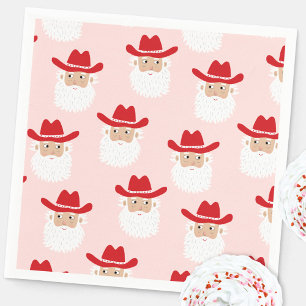 Servilleta De Papel Papá Noel Vaquero Navidad Occidental