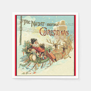 Servilleta De Papel Papá Noel Vintage Santa Claus