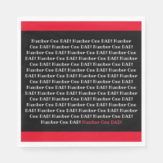 Servilleta De Papel ¡Papá número uno! Servilletas (Anverso)