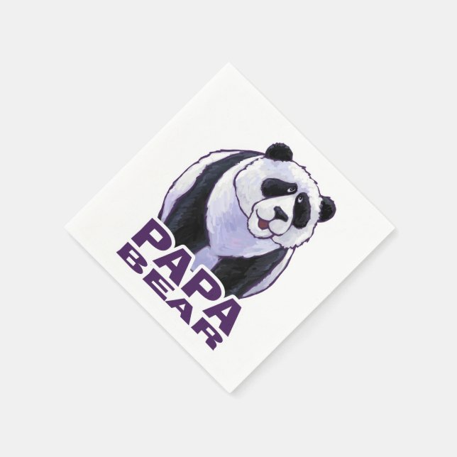 Servilleta De Papel Papa Panda Bear (Borde)