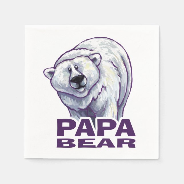 Servilleta De Papel Papa Polar Bear (Anverso)