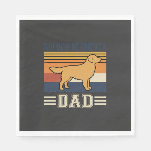 Servilleta De Papel Papá Retriever Dorado Perro Retro