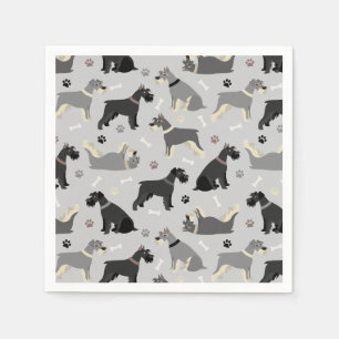Servilleta De Papel Papas Schnauzer y toallas de huesos