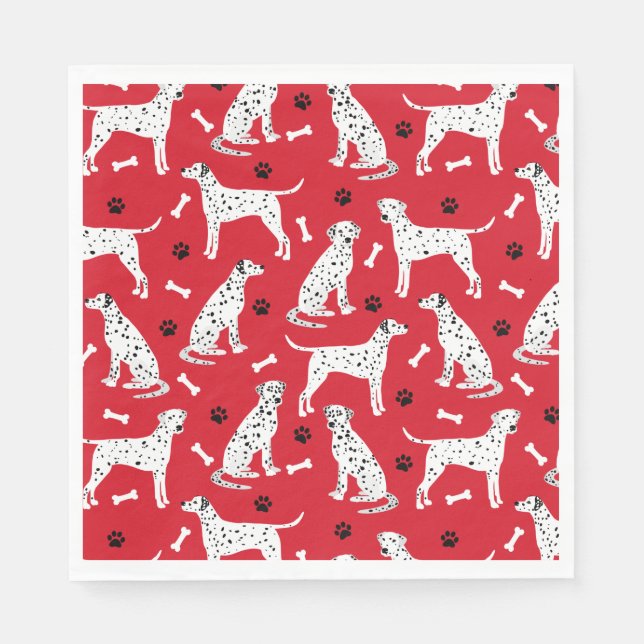 Servilleta De Papel Papas y huesos dálmatas (Anverso)