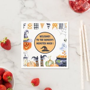 Servilleta De Papel Papel acuático de Halloween divertido y lindo