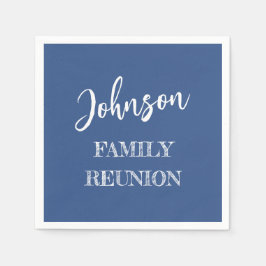 Servilleta De Papel Papel azul de Reunión Familiar Personalizada