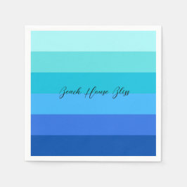 Servilleta De Papel Papel azul oceánico y rayado verde