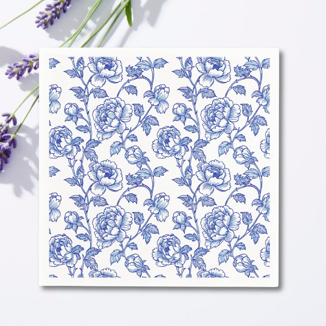 Servilleta De Papel Papel azul y blanco de Chinoiserie (Subido por el creador)